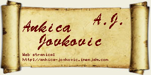 Ankica Jovković vizit kartica